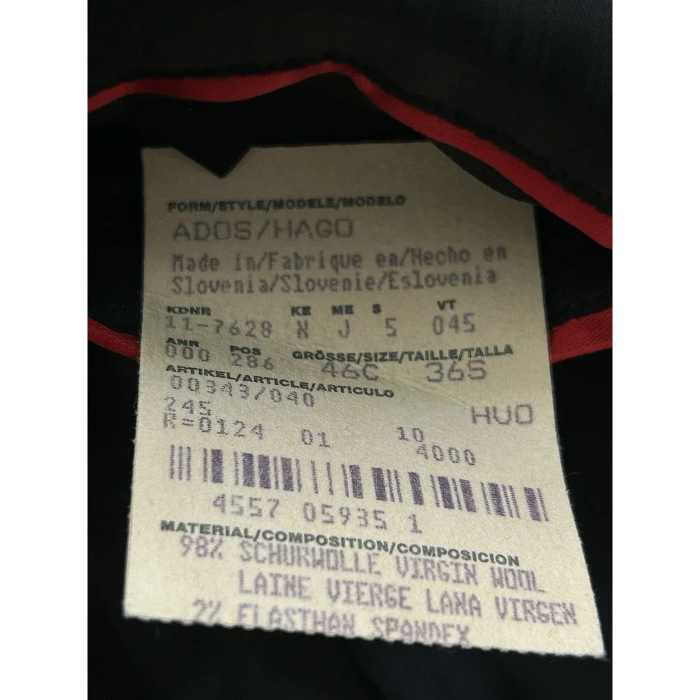 HUGO Hugo Boss Red Label ADOS HAGO Men's Black Wool 2 Piece Suit EU 46